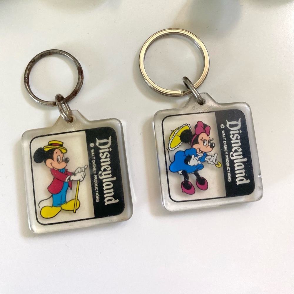 Vintage Walt Disney Disneyland keychains